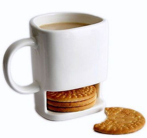 250 ml 세라믹 머그잔 화이트 커피 티 비스킷 우유 디저트 컵 티 컵 사이드 쿠키 포켓 홀더 홈 오피스